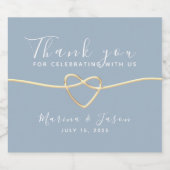 エレガントダスティブルー結婚ズ リキュールボトルラベル (シングルラベル)