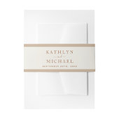 エレガントダスティベージュモダンタイポグラフィ結婚ズ 招待状ベリーバンド