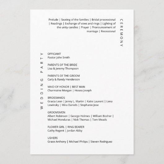 エレガントダスティ紫モダンスミニマルプ結婚ト プログラム (裏面)