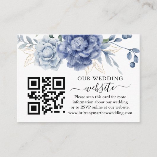 エレガントダスティ青結婚緑の供給 エンクロージャーカード (正面)