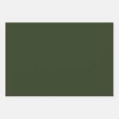 エレガントダークグリーン灰色ミニマルでシック ラッピングペーパーシート (正面2)