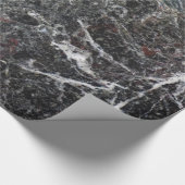 エレガントダークグレーと白の大理石 ラッピングペーパー (角)