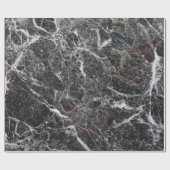 エレガントダークグレーと白の大理石 ラッピングペーパー (フラット)