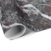 エレガントダークグレーと白の大理石 ラッピングペーパー (ロールコーナー)