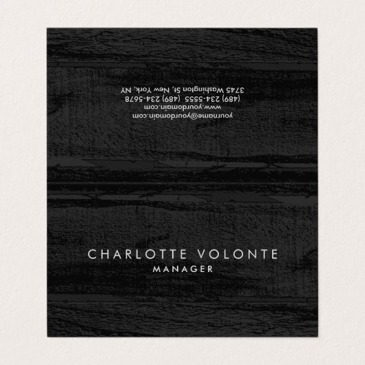 エレガントダークスタイリッシュグレイプロフェッショナルアート 名刺 (外部フラット)