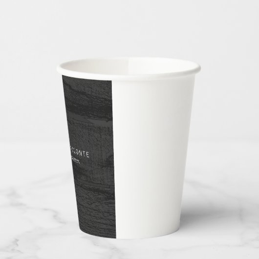 エレガントダークスタイリッシュグレイプロフェッショナルアート 紙コップ (左)