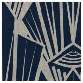 エレガントダークネイビーのデコ抽象芸術幾何学的な要素 ファブリック (クローズアップ)