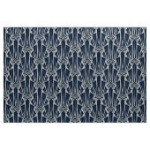 エレガントダークネイビーのデコ抽象芸術幾何学的な要素 ファブリック (ヤード)