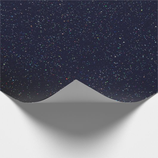 エレガントダークネイビーグリッターパターンフェスティバル ラッピングペーパー (角)