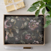 エレガントダークバ絵を描ロックの花の切り離し 薄葉紙 (ギフト)