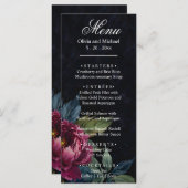 エレガントダークピンク結婚フローラ メニュー (正面/裏面)