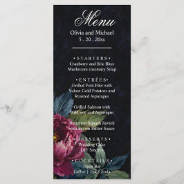 エレガントダークピンク結婚フローラ メニュー