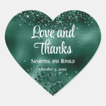 エレガントダークフェイクグリーングリッターとフォイル結婚ズ