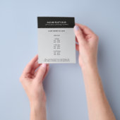 エレガントダークフェイクシルバーブラック美しいサロン チラシ (手)