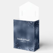 エレガントダークフェイクブルーグリッター&フォイル結婚ズ フェイバーボックス (オープン)