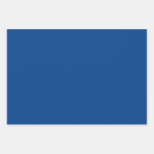 エレガントダークブルーのミニマルでシック ラッピングペーパーシート (正面3)