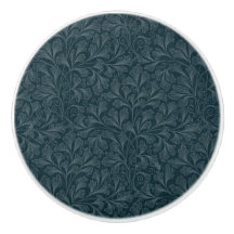 エレガントダークブルーヴィンテージフローラデザイン