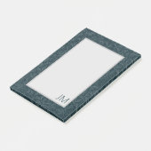 エレガントダークブルーヴィンテージフローラデザイン ポストイット (アングル)