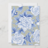 エレガントチノイスリーデルフトブルー結婚式招待状 招待状 (裏面)