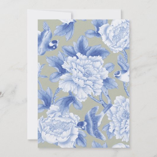 エレガントチノイスリーデルフトブルー結婚式招待状 招待状 (裏面)