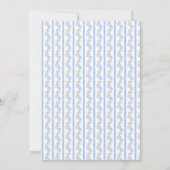 エレガントチノイスリーパンプキンブルーボウブライダルシャワー 招待状 (裏面)