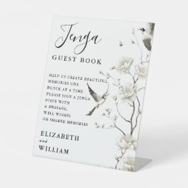 エレガントチノイスリーフローラジェンガゲストブ結婚ック 台座サイン