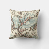 エレガントチノイスリーブロッサム&バード装飾用クッション クッション (裏面)