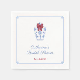 エレガントチノイセリーホリデーズブライダルシャワーパーティー スタンダードカクテルナプキン