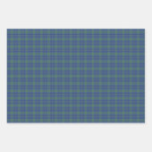 エレガントチャイノアイセリークリスマスツリータータンチェックホリデー ラッピングペーパーシート (正面3)