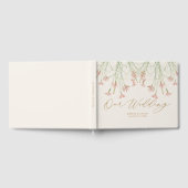 エレガントチャームクリーミーな野生結婚の花 ゲストブック (全面)