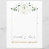 エレガントチャームグリーンワイルドフラワーのメ結婚ニュー (裏面)