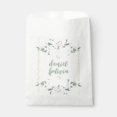 エレガントチャームグリーンワイルドフラワー結婚ズ フェイバーバッグ (正面)