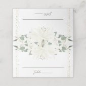 エレガントチャームグリーンワイルドフラワー結婚ズ プレイスカード (外部開封)