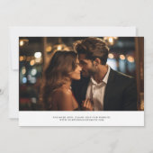 エレガントチャームス結婚クリプトの白黒 セーブザデート (裏面)