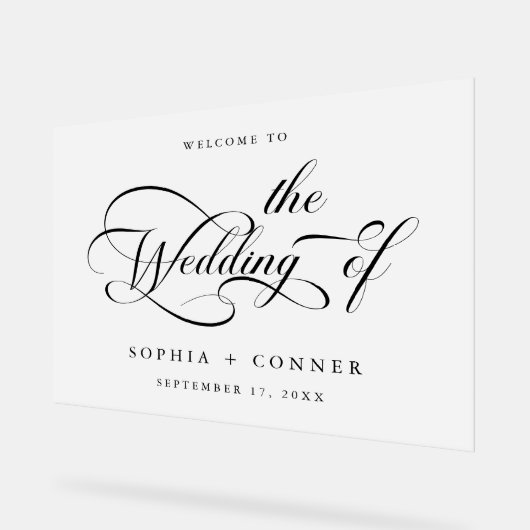 エレガントチャームス結婚クリプトへようこそ アクリルサイン (傾斜)