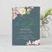 エレガントチャームダークブライダルシャワー招待状 招待状 (スタンド正面)