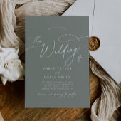 エレガントチャームダーク結婚式招待状 招待状