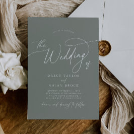 エレガントチャームダーク結婚式招待状 招待状