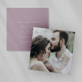 エレガントチャームフォト薄紫ピンク結婚式招待状 招待状