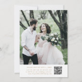 エレガントチャームフォト金ゴールド結婚式招待状RSVP 招待状 (裏面)