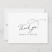 エレガントチャームフシンプルラ結婚サンキューカード サンキューカード (正面)