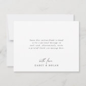 エレガントチャームフシンプルラ結婚サンキューカード サンキューカード (裏面)