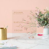 エレガントチャームワイルドフラワー結婚ズ・ウェルカム アクリルサイン (ウェディング)