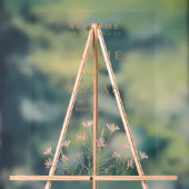 エレガントチャームワイルドフラワー結婚ズ・ウェルカム アクリルサイン (ニュートラル)