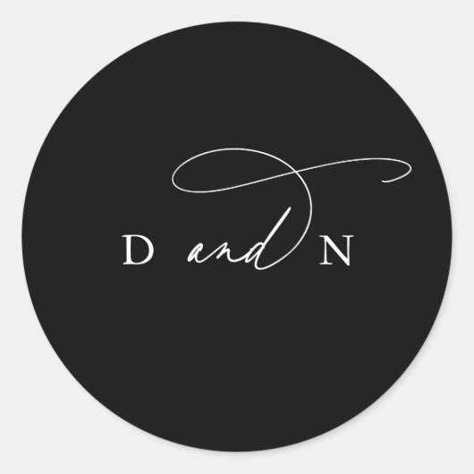 エレガントチャーム及び黒結婚印シール ラウンドシール (正面)