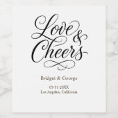 エレガントチャーム愛と応援 ワインラベル (シングルラベル)