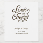 エレガントチャーム愛と応援 ワインラベル (シングルラベル)