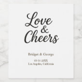 エレガントチャーム愛と応援 ワインラベル (シングルラベル)