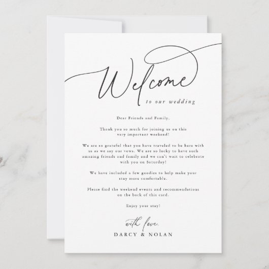 エレガントチャーム歓迎結婚の旅程テンプレート (正面)