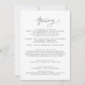 エレガントチャーム歓迎結婚の旅程テンプレート (裏面)